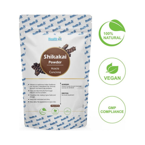 HealthVit Natural Shikakai (Acacia Concinna) Powder 100 g